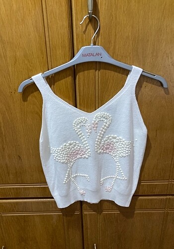 Ambar Flamingo Baskılı Bluz-S
