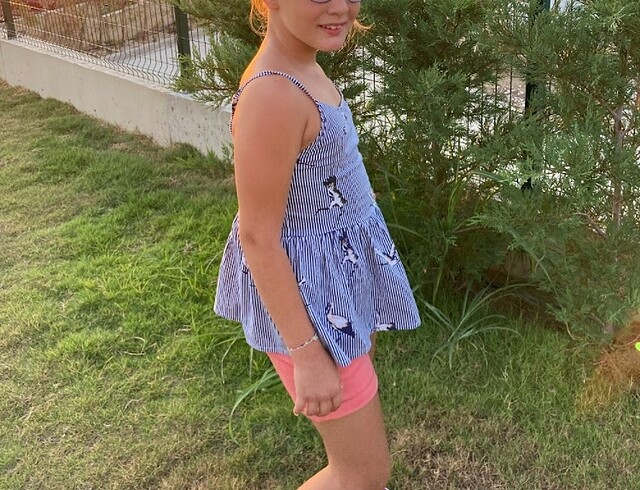 Çikoby Çizgili Kız Çocuk Lacivert Bluz-10/11 yaş - Görsel 9