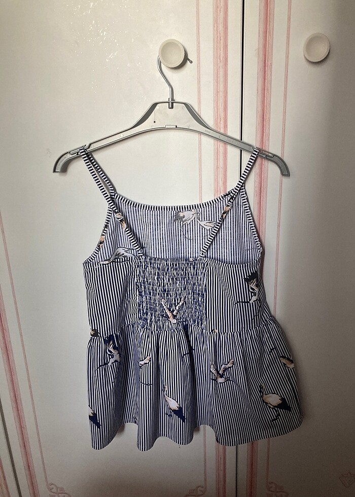 Çikoby Çizgili Kız Çocuk Lacivert Bluz-10/11 yaş - Görsel 3