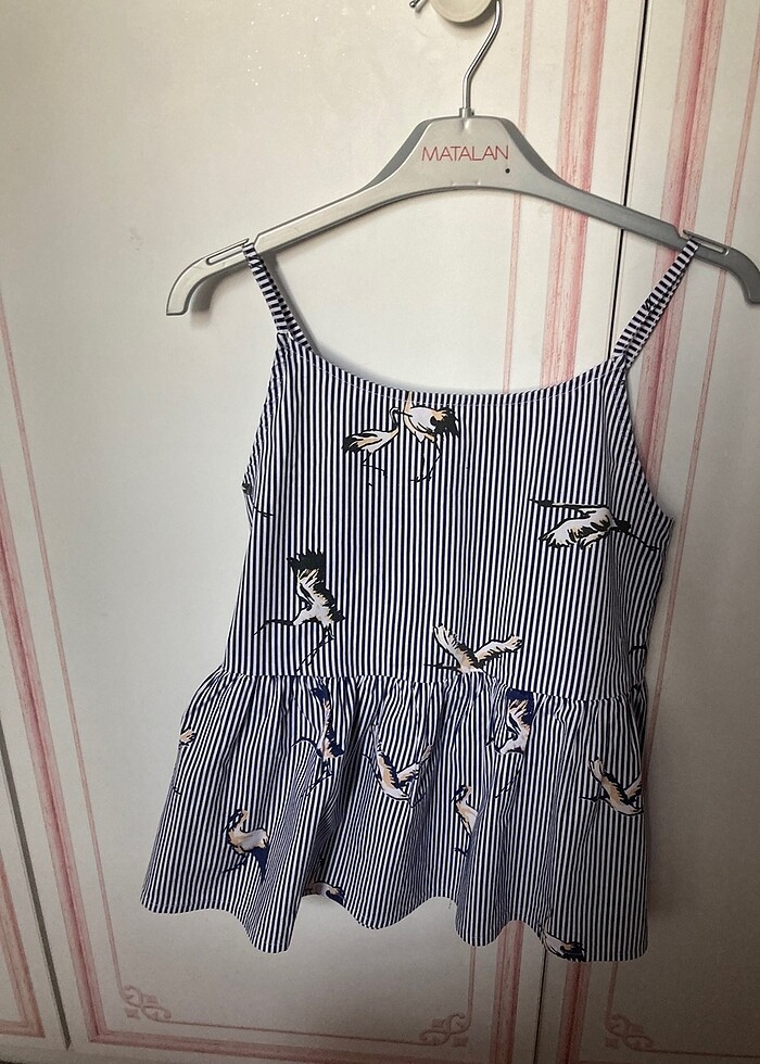 Çikoby Çizgili Kız Çocuk Lacivert Bluz-10/11 yaş - Görsel 5