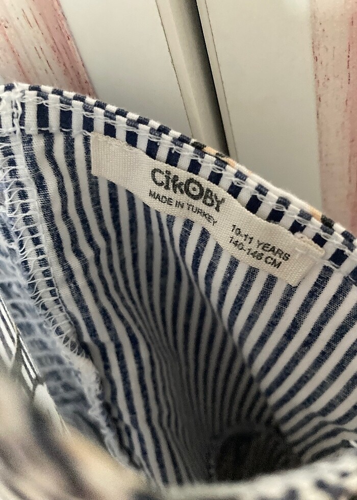 Çikoby Çizgili Kız Çocuk Lacivert Bluz-10/11 yaş - Görsel 4