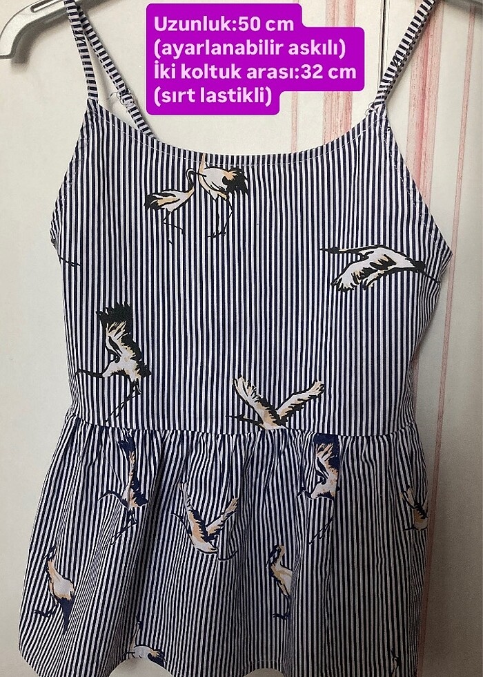 Çikoby Çizgili Kız Çocuk Lacivert Bluz-10/11 yaş - Görsel 2