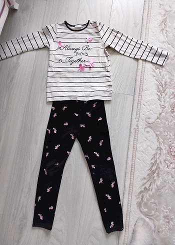 Kız Çocuk Düğmeli Dar Kesim Tayt - Görsel 7