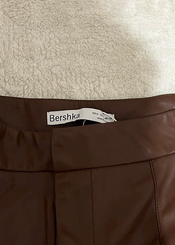 bershka Kahverengi Deri pantolon - Görsel 3