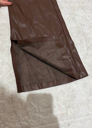 bershka Kahverengi Deri pantolon - Görsel 2