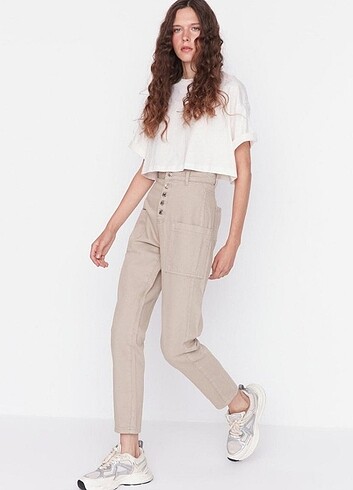 Yüksek Bel Mom Jeans