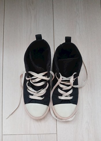 Kız Çocuk Siyah Bağcıklı Spor Ayakkabı - Görsel 8