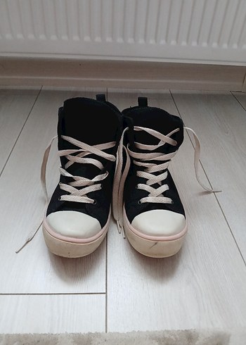 Kız Çocuk Siyah Bağcıklı Spor Ayakkabı - Görsel 9