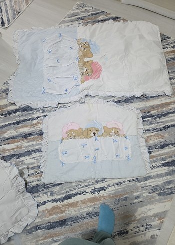 Beyaz Bebek beşik seti - Görsel 8