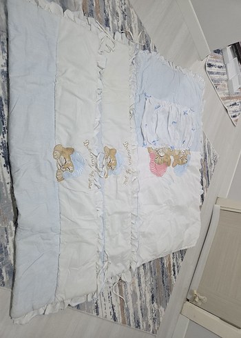 Beyaz Bebek beşik seti - Görsel 5