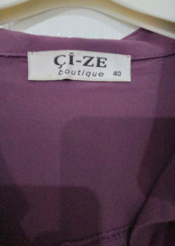 Mor Uzun Kollu Kuşaklı Kadın tulum - Görsel 3