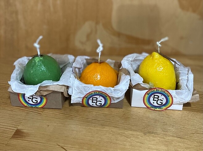 3 lü limon mum