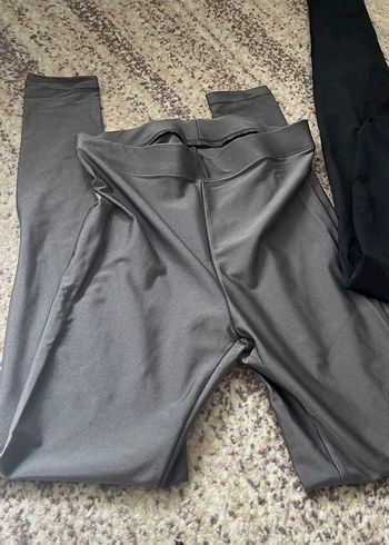 s Beden Gri Midi Kadın Spor Tayt