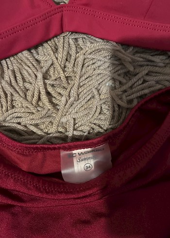 Bordo Strappy Bikini Takımı - Görsel 2