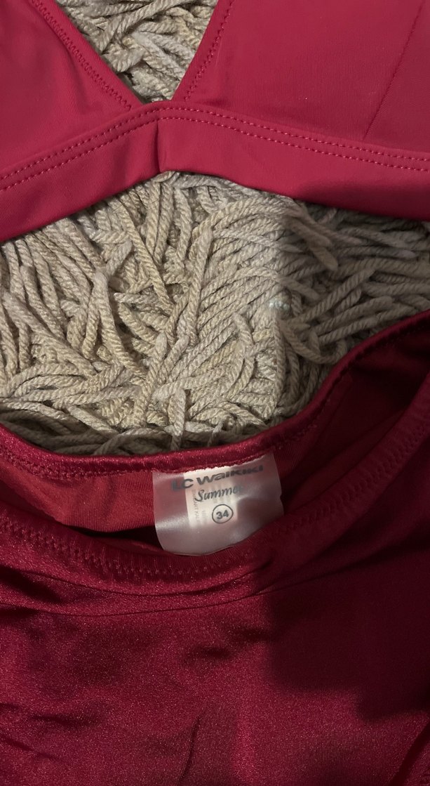 Bordo Strappy Bikini Takımı - Görsel 2