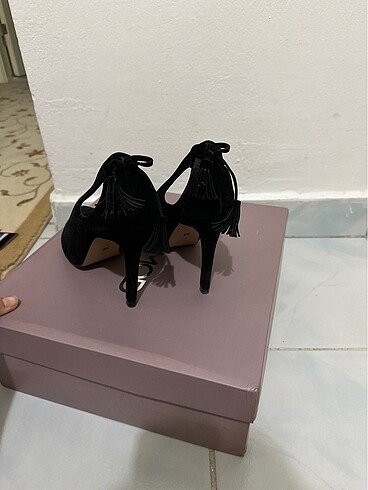 38 Beden siyah Renk Süet stiletto