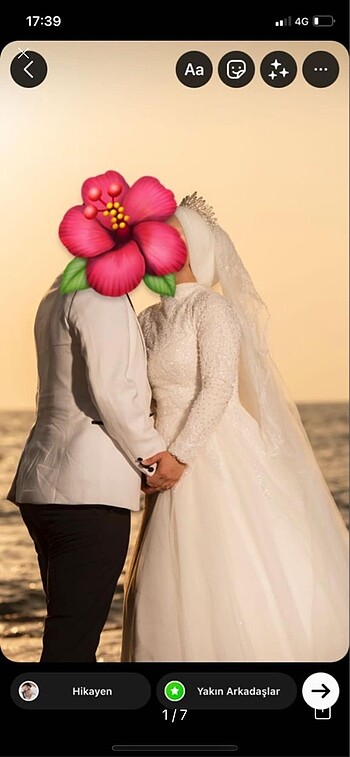 m Beden beyaz Renk Tesettür gelinlik