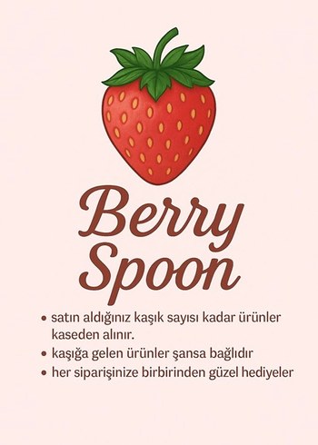 Berry Spoon Pembe Pastel Blush