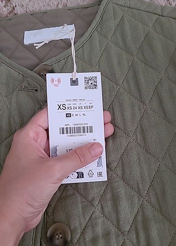 xs Beden zara keten kapitone ceket