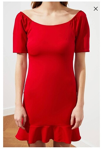m Beden Kırmızı kısa elbise