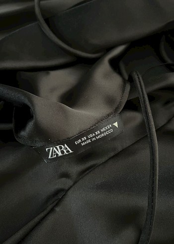 Siyah Saten Askılı Kadın Elbise - Görsel 4