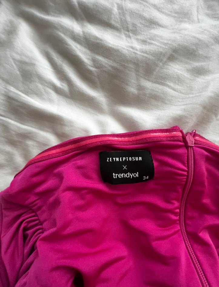 Pembe Uzun Abiye Elbise - Görsel 3