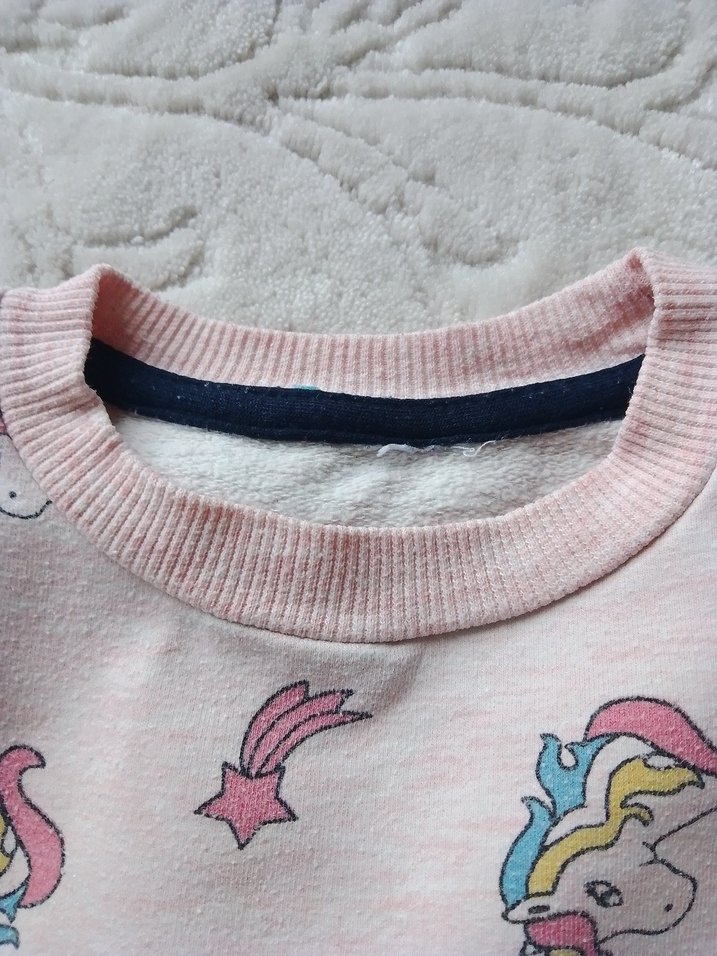 Kız Çocuk Unicorn Desenli Pembe Sweatshirt - Görsel 3