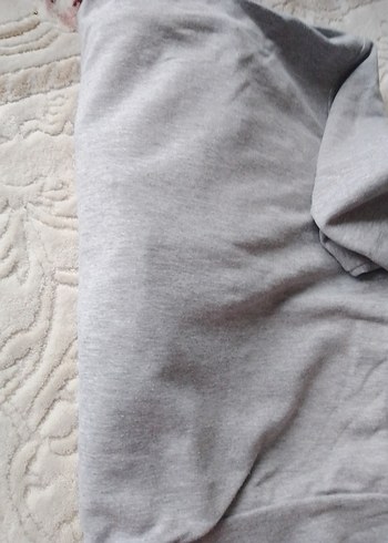 Kız Çocuk Gri Kapüşonlu Fermuarlı Sweatshirt - Görsel 4