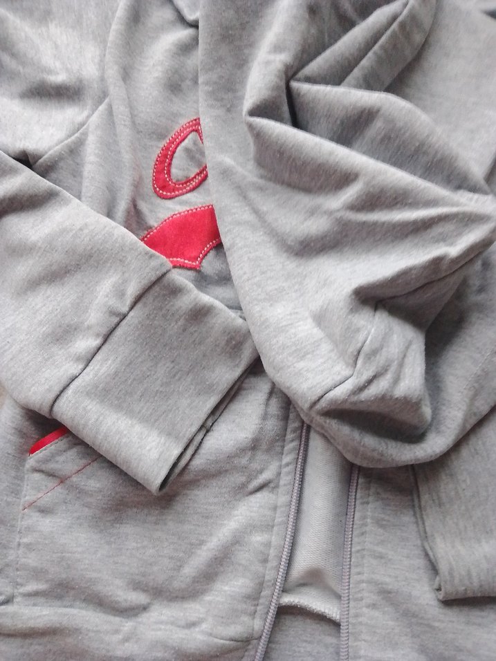 Kız Çocuk Gri Kapüşonlu Fermuarlı Sweatshirt - Görsel 3