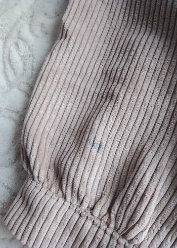 Bej Düğmeli çocuk elbise - Görsel 3