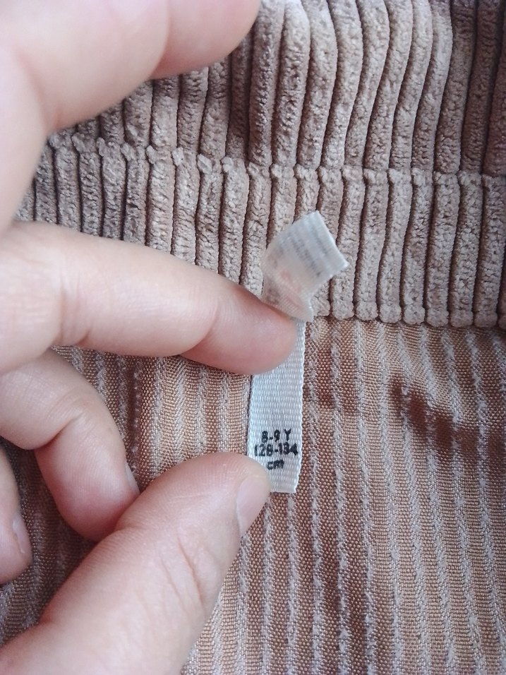 Bej Düğmeli çocuk elbise - Görsel 5