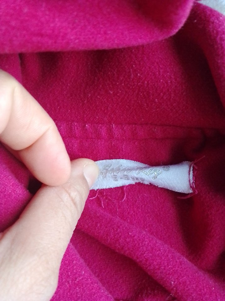 Pembe Uzun Düğmeli çocuk Kaban - Görsel 3