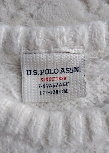 Beyaz Örgü cocuk Kazak - Görsel 2