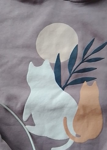 Baskılı Pastel Renkli kız çocuk sweatshirt - Görsel 3