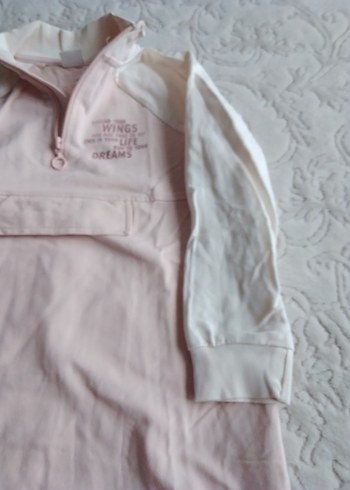 Kız Çocuk Pembe Pamuklu Sweatshirt - Görsel 4