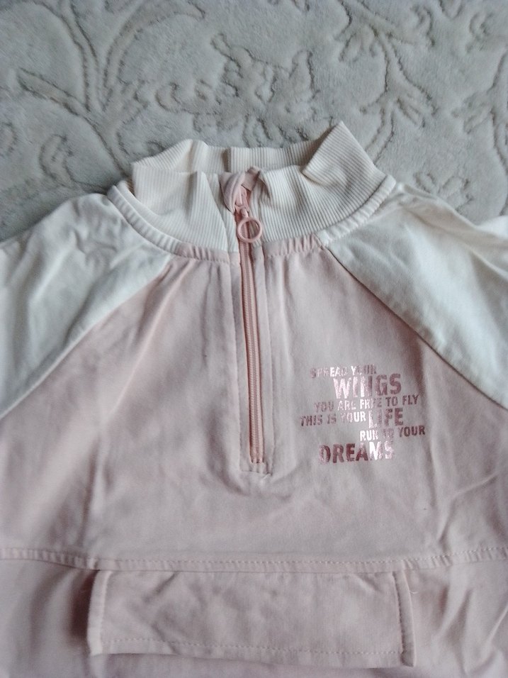 Kız Çocuk Pembe Pamuklu Sweatshirt - Görsel 2