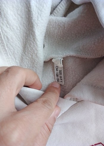 Hooded Beyaz çocuk Sweatshirt - Görsel 3