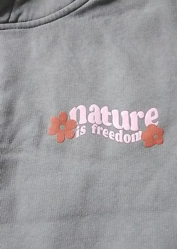 Yeşil Kapüşonlu Düğmeli cocuk Sweatshirt - Görsel 2