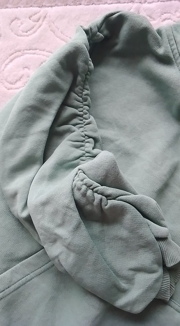 Yeşil Kapüşonlu Düğmeli cocuk Sweatshirt - Görsel 3