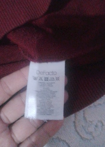 Bordo Baskılı Erkek Sweatshirt Kapüşonlu - Görsel 4