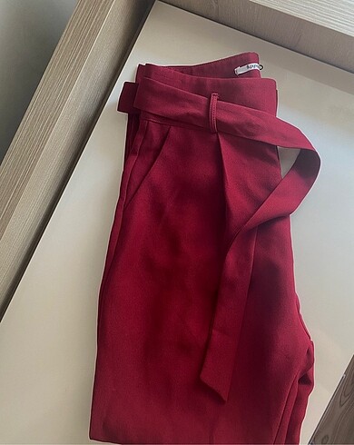 Bordo - Kırmızı Kumaş pantolon