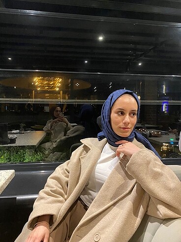 38 Beden Taş oversize geniş kesim uzun yünlü kaşe kaban