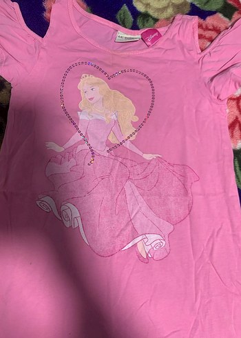 Kız Çocuk Pembe Straplez Pop Kültür Elbise - Görsel 4