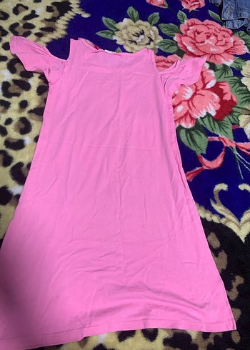 Kız Çocuk Pembe Straplez Pop Kültür Elbise - Görsel 6