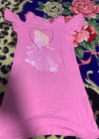 Kız Çocuk Pembe Straplez Pop Kültür Elbise - Görsel 2