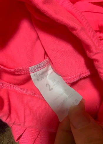 Pembe Renkli Kız Çocuk Salaş Fırfırlı Tayt - Görsel 6