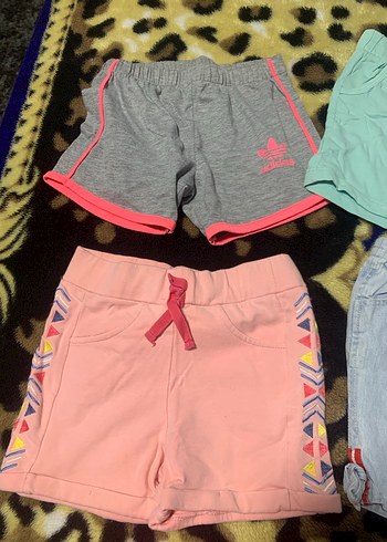 Renkli Kız Çocuk Rahat Şortlar - Görsel 3