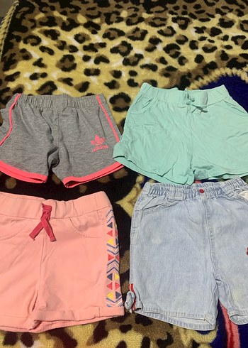 Renkli Kız Çocuk Rahat Şortlar - Görsel 2