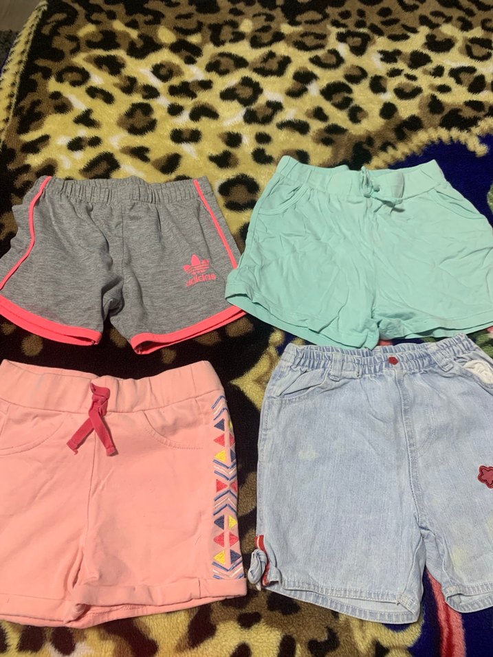 Renkli Kız Çocuk Rahat Şortlar - Görsel 2