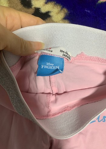 Kız Çocuk Pembe Elsa Baskılı Tayt - Görsel 4